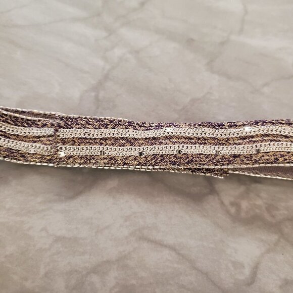 ✨ Stella and Dot Ribbon Fabric Chain Statement Choker Necklace ✨ - Picture 6 of 15